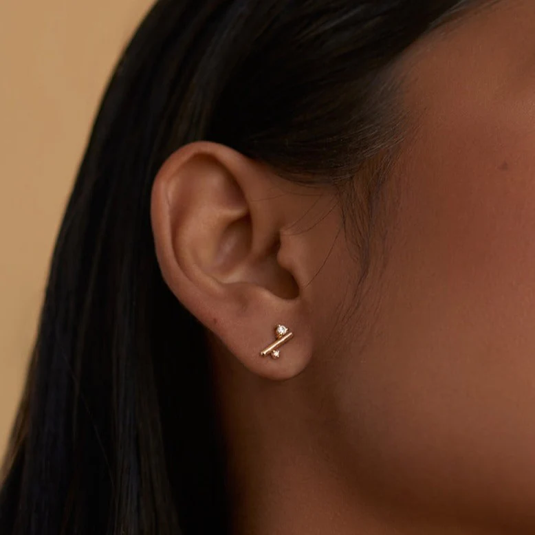Blue Akoya Andromeda Ear Jackets - Image 4