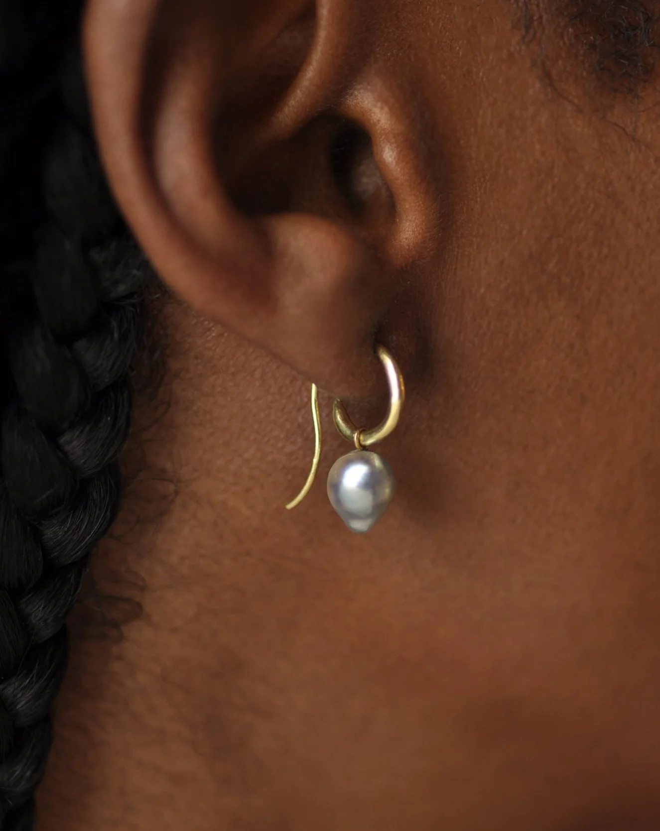 Cassiopeia Charm Earrings, Blue Akoya - Image 5