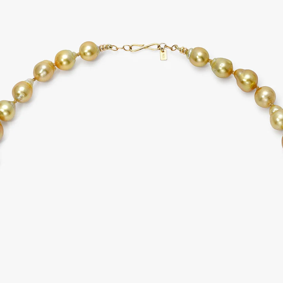 Beatrice South Sea Golden Baroque Pearl Necklace - Image 7