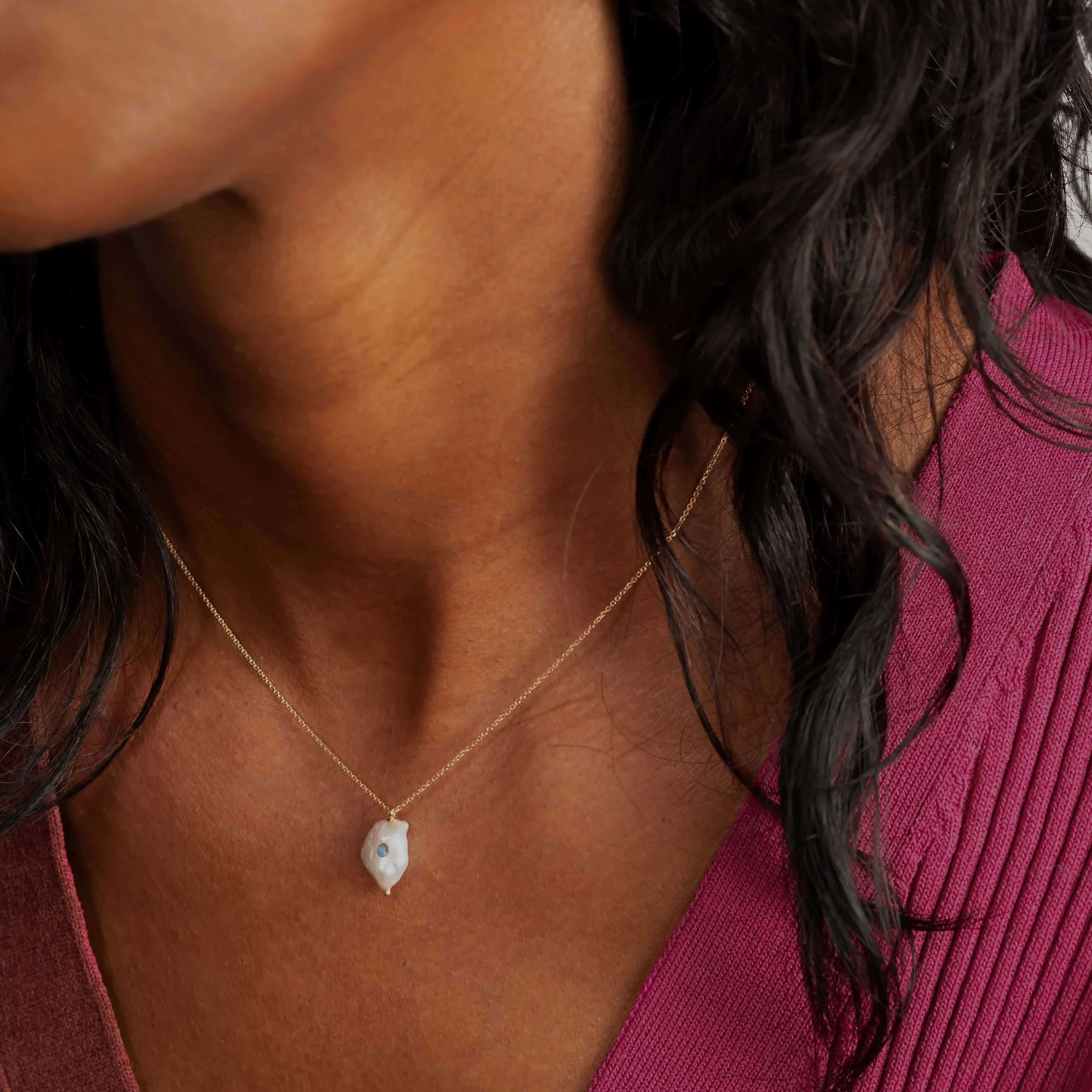 Birthstone Baby Baroque Necklace - Image 3