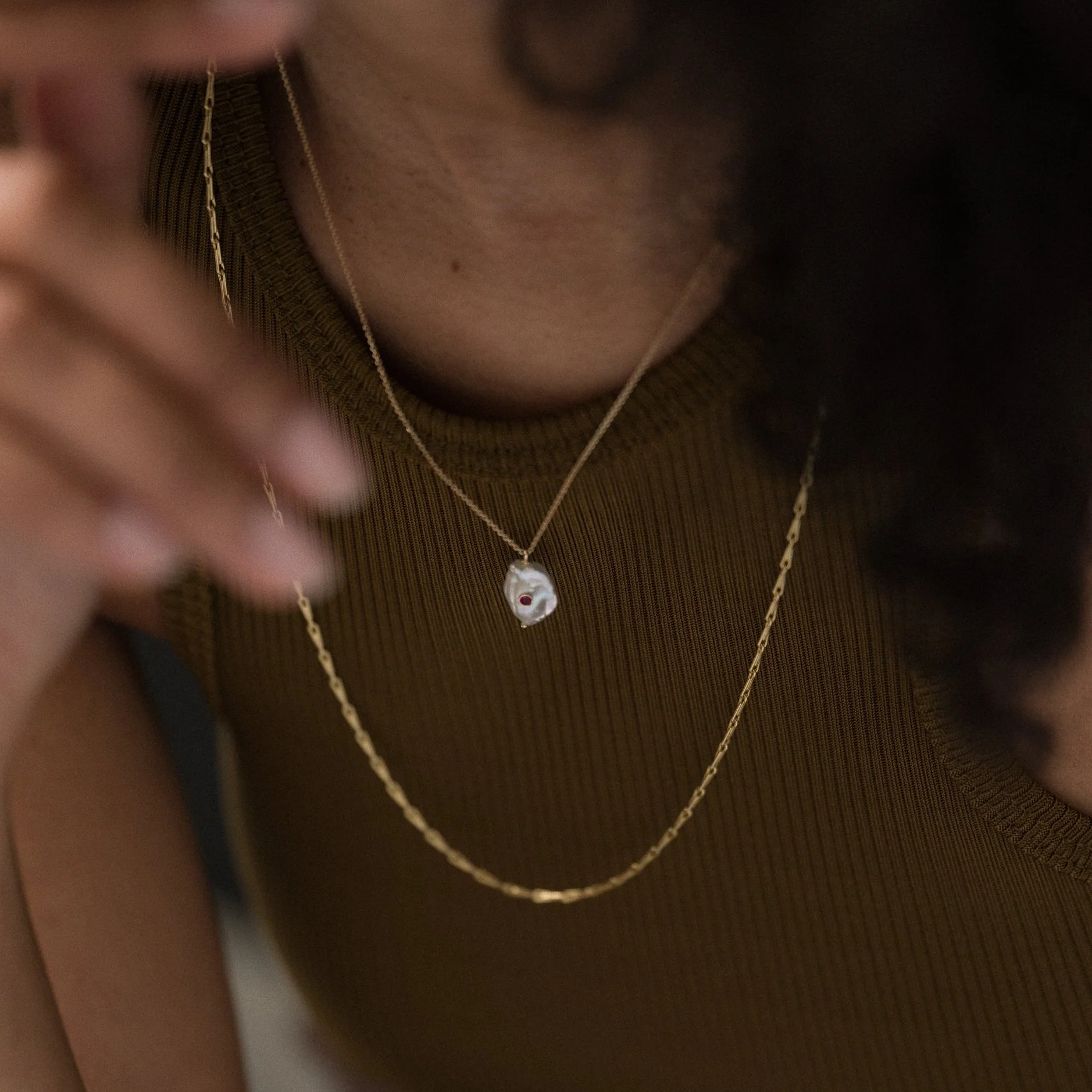 Birthstone Baby Baroque Necklace - Image 5
