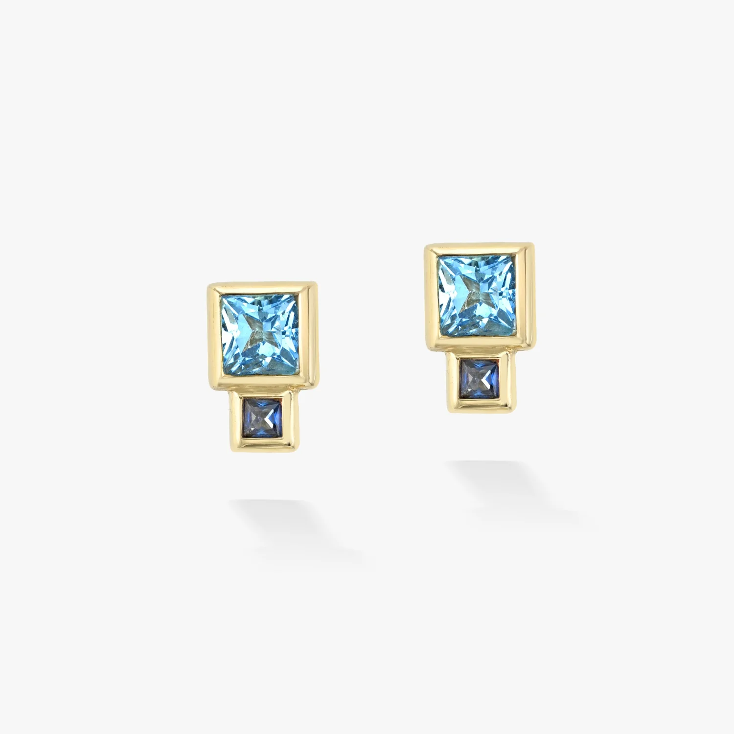 Blue Sapphire and Topaz Bruta Earring - Image 6