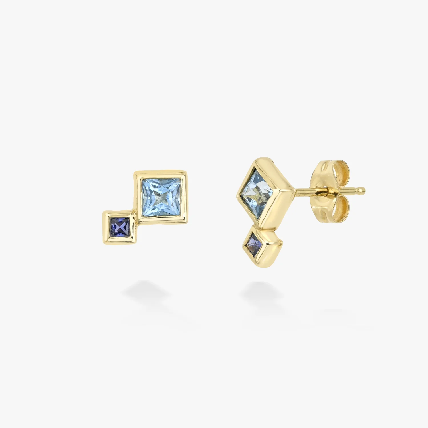 Blue Sapphire and Topaz Fada Earring - Image 3