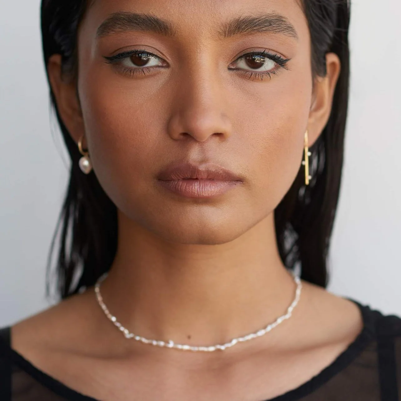 Cassiopeia Akoya Charm Earrings, White - Image 4