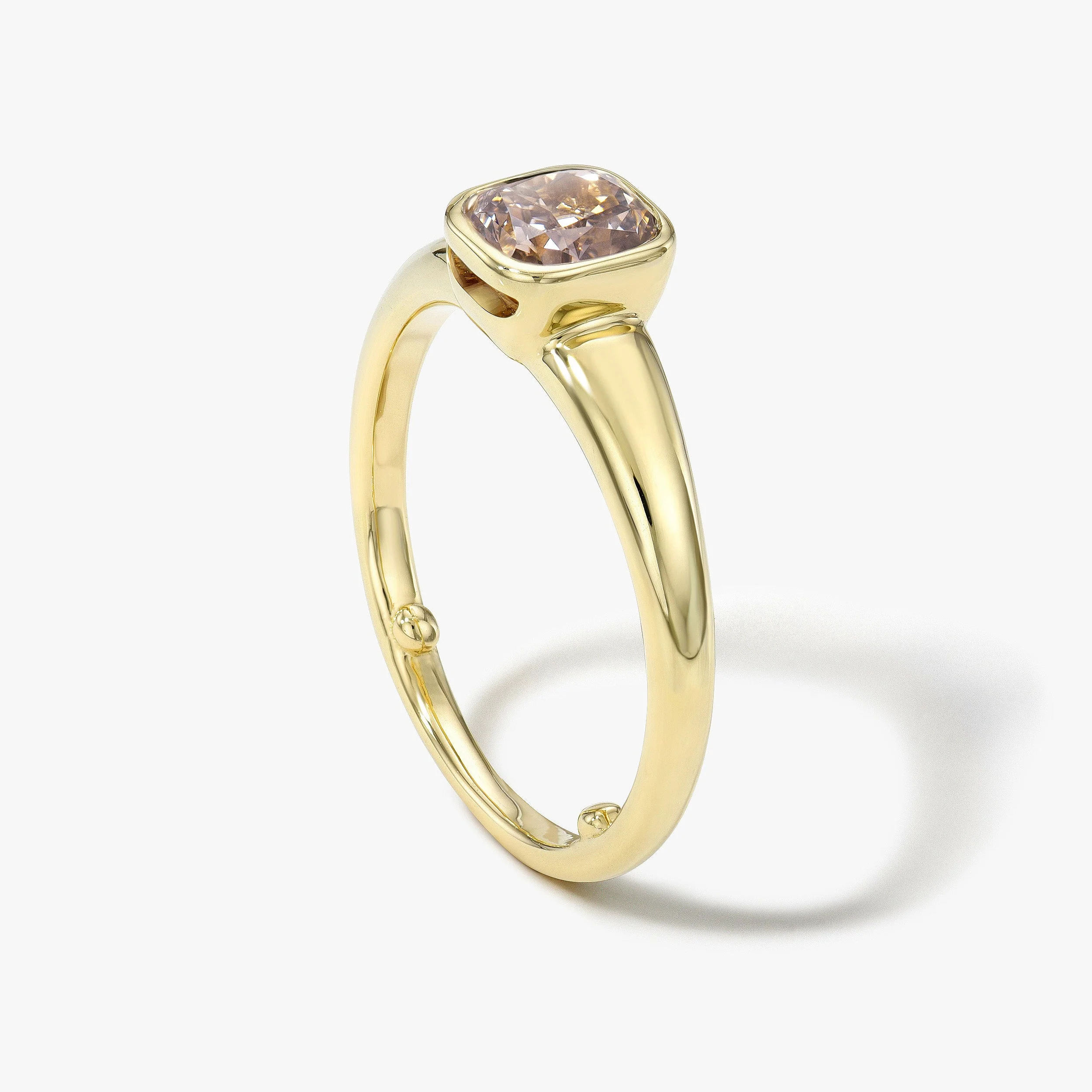 Champagne Diamond Bubble Solitaire Ring - Image 2