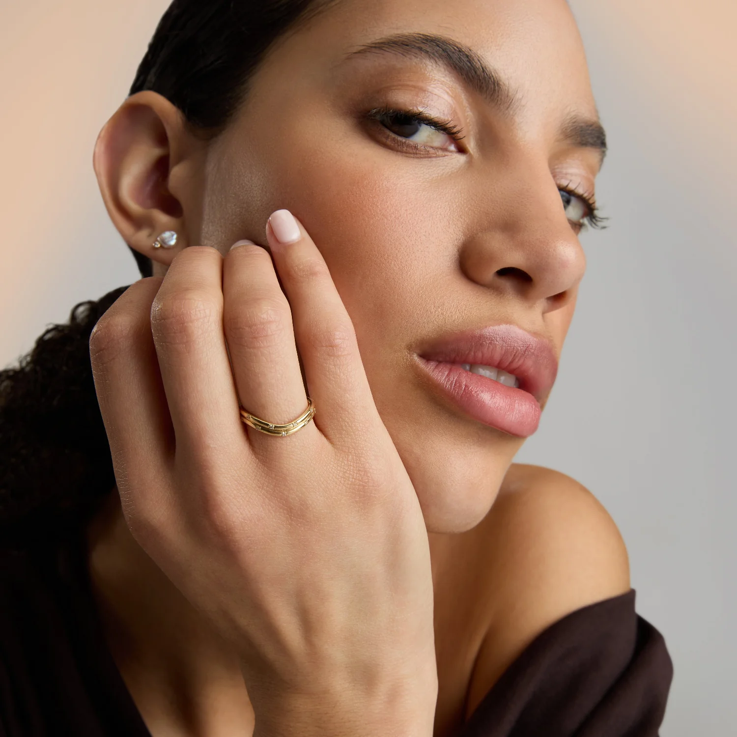 Diamond Spark Ellipse Ring - Image 2