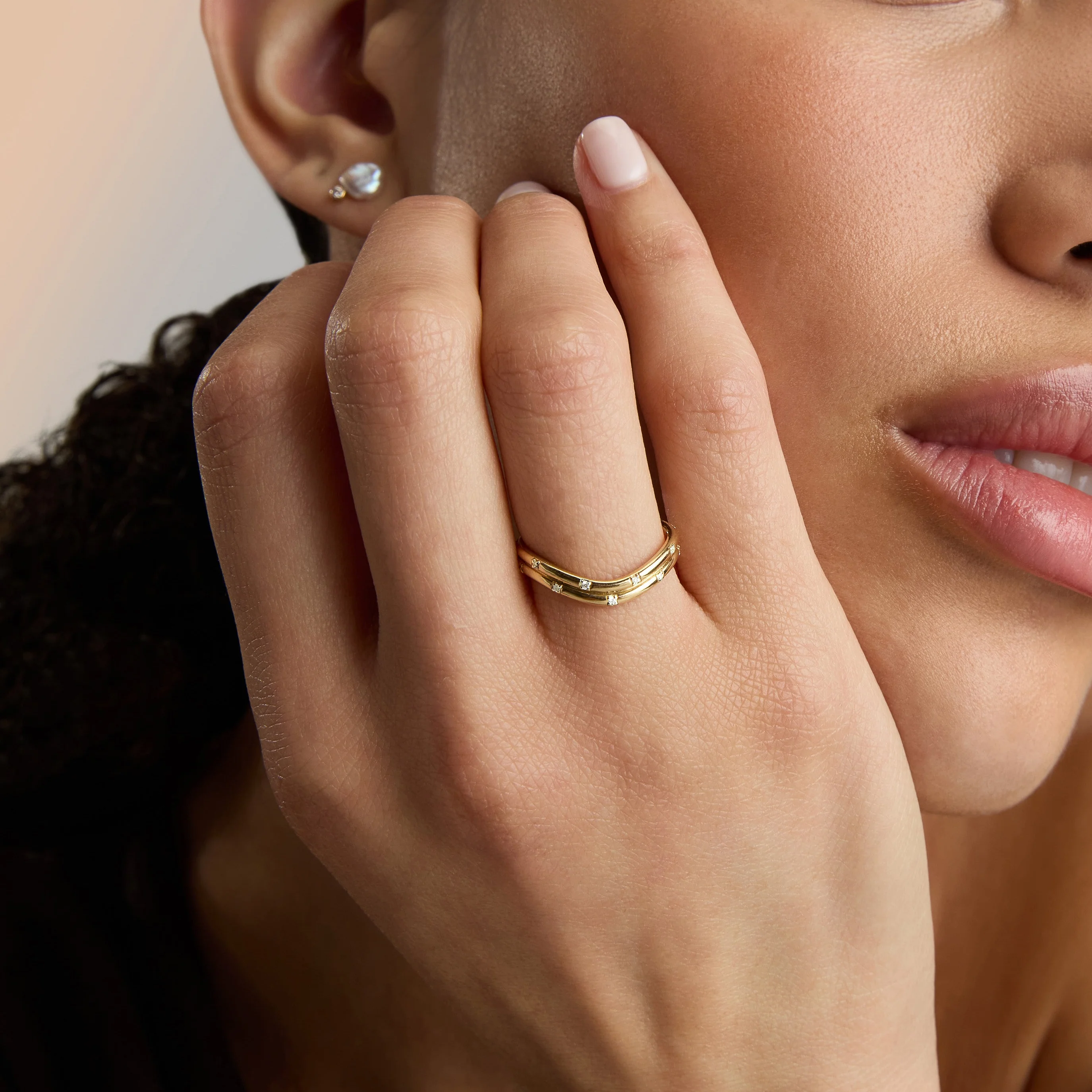 Diamond Spark Ellipse Ring - Image 4