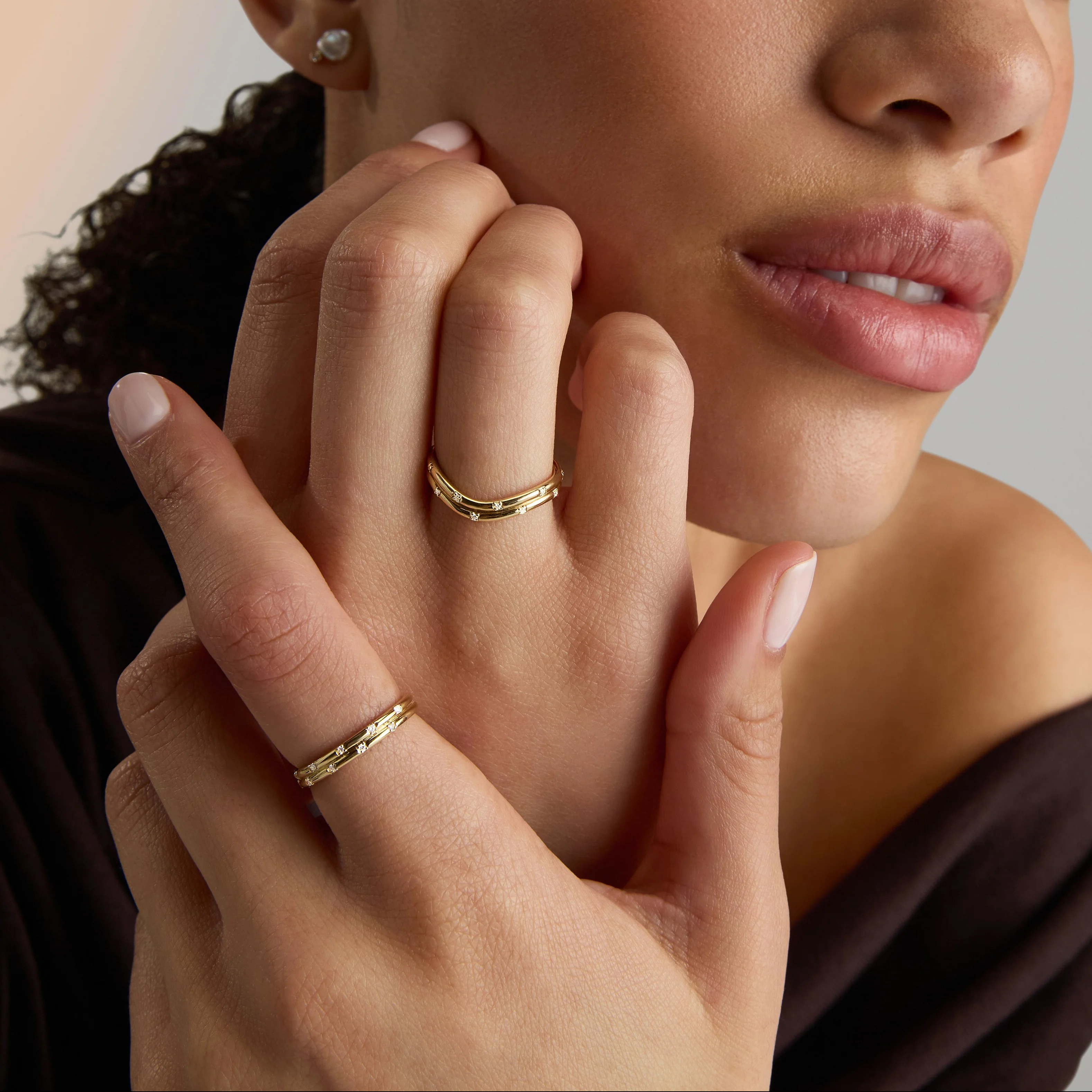 Diamond Spark Ellipse Ring - Image 3