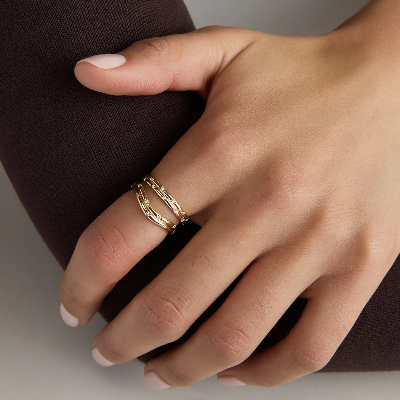 Diamond Spark Ellipse Ring - Image 5