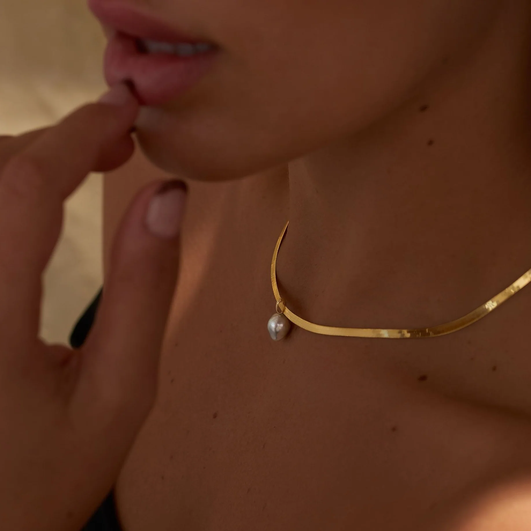 Akoya Baroque Clio Charm, White - Image 3
