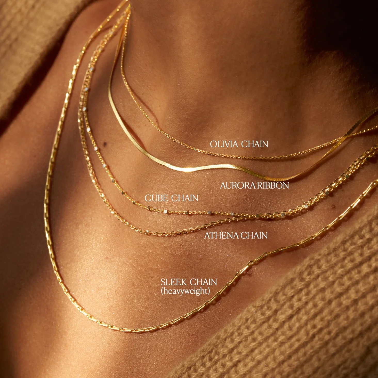 Cube Mixed Metal Chain - Image 3