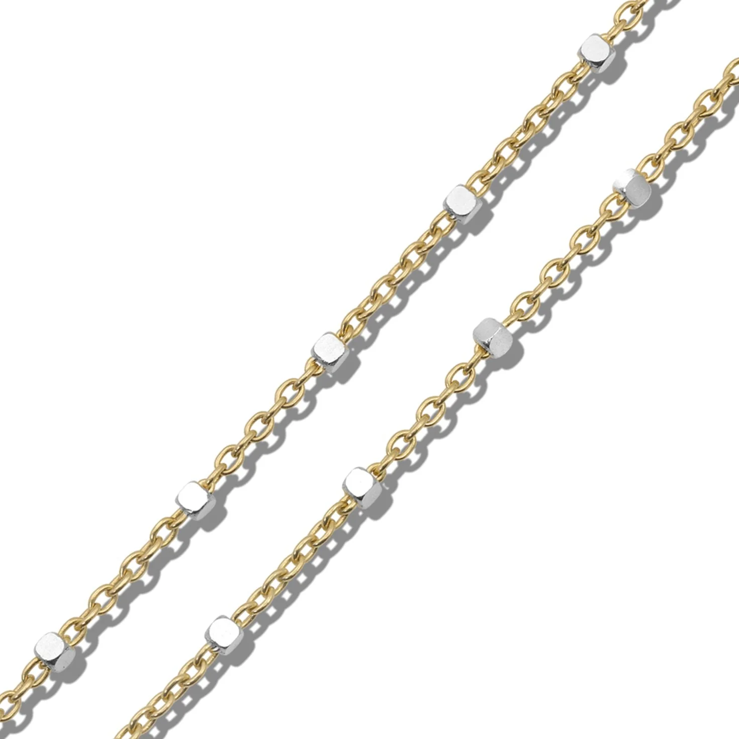 Cube Mixed Metal Chain - Image 6