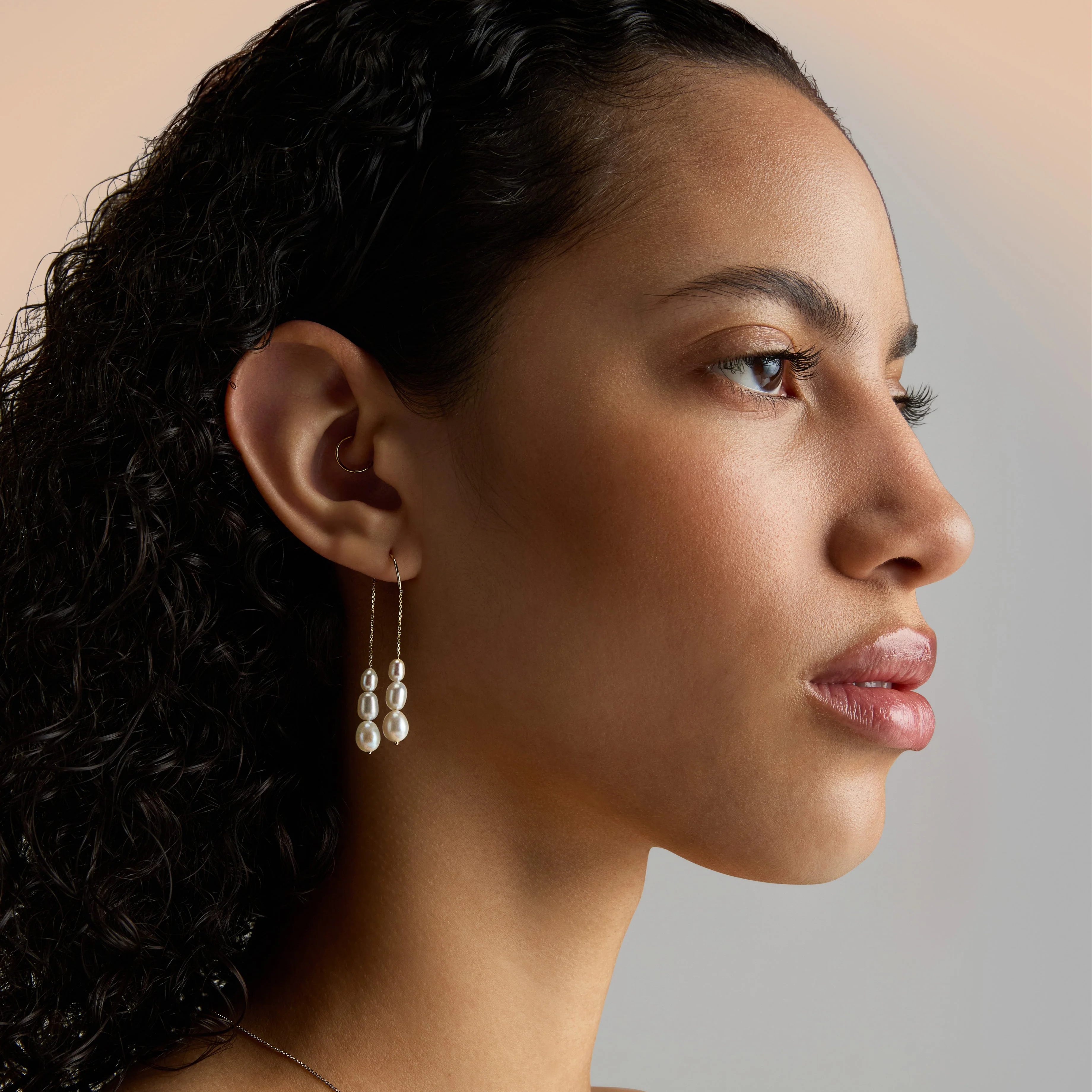 De Mira Waterfall Earrings, Blush - Image 5
