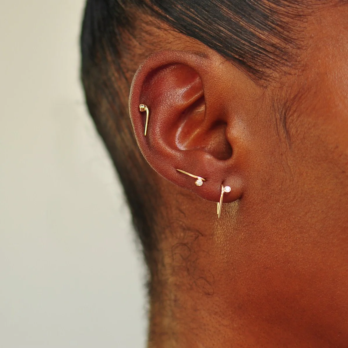 Diamond Hug Earrings - Image 5