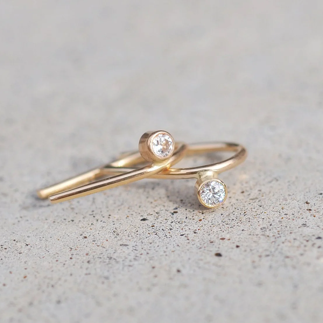 Diamond Hug Earrings - Image 6