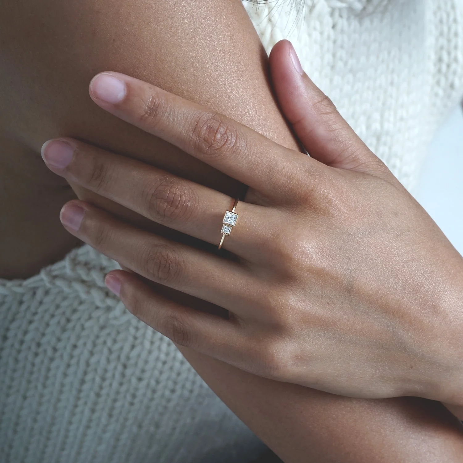 Diamond Toi et Moi Savoye Ring - Image 3