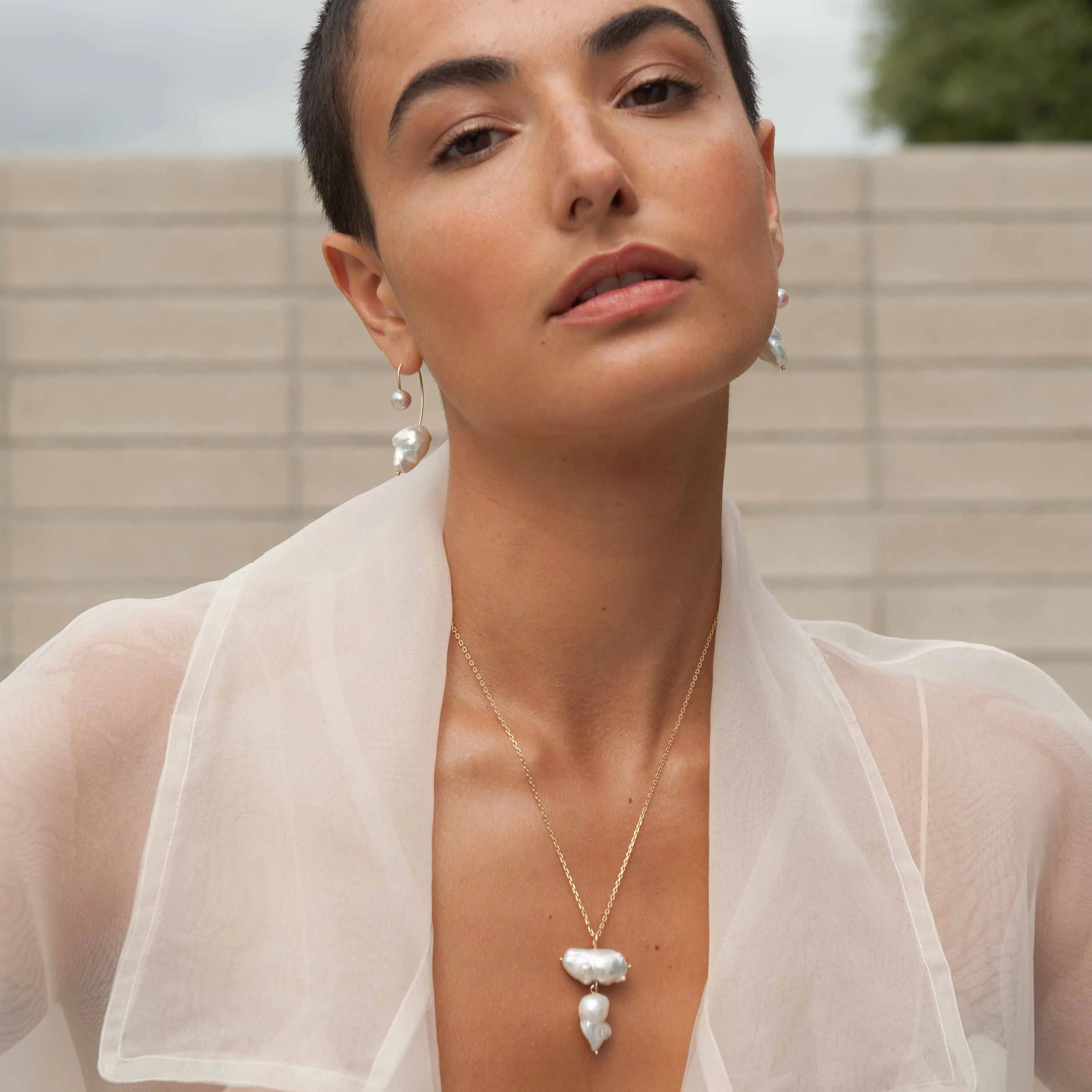 Double Baroque Pearl Necklace - Image 4