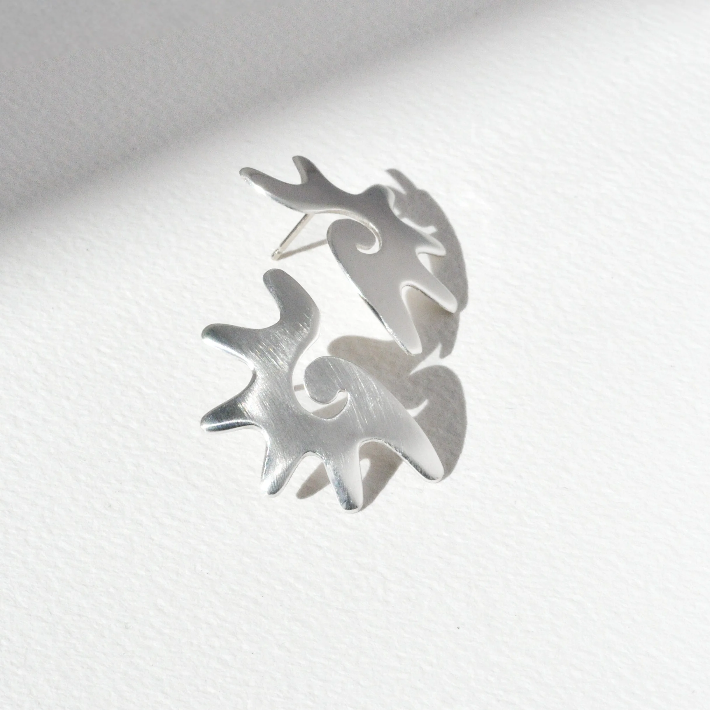 Vintage Sterling Sur Earrings - Image 4