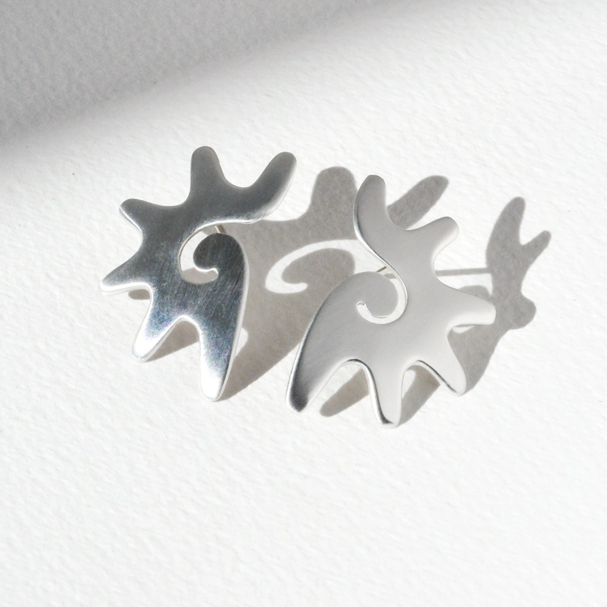 Vintage Sterling Sur Earrings - Image 5