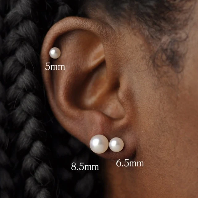 Essential Pink Pearl Studs - Image 3