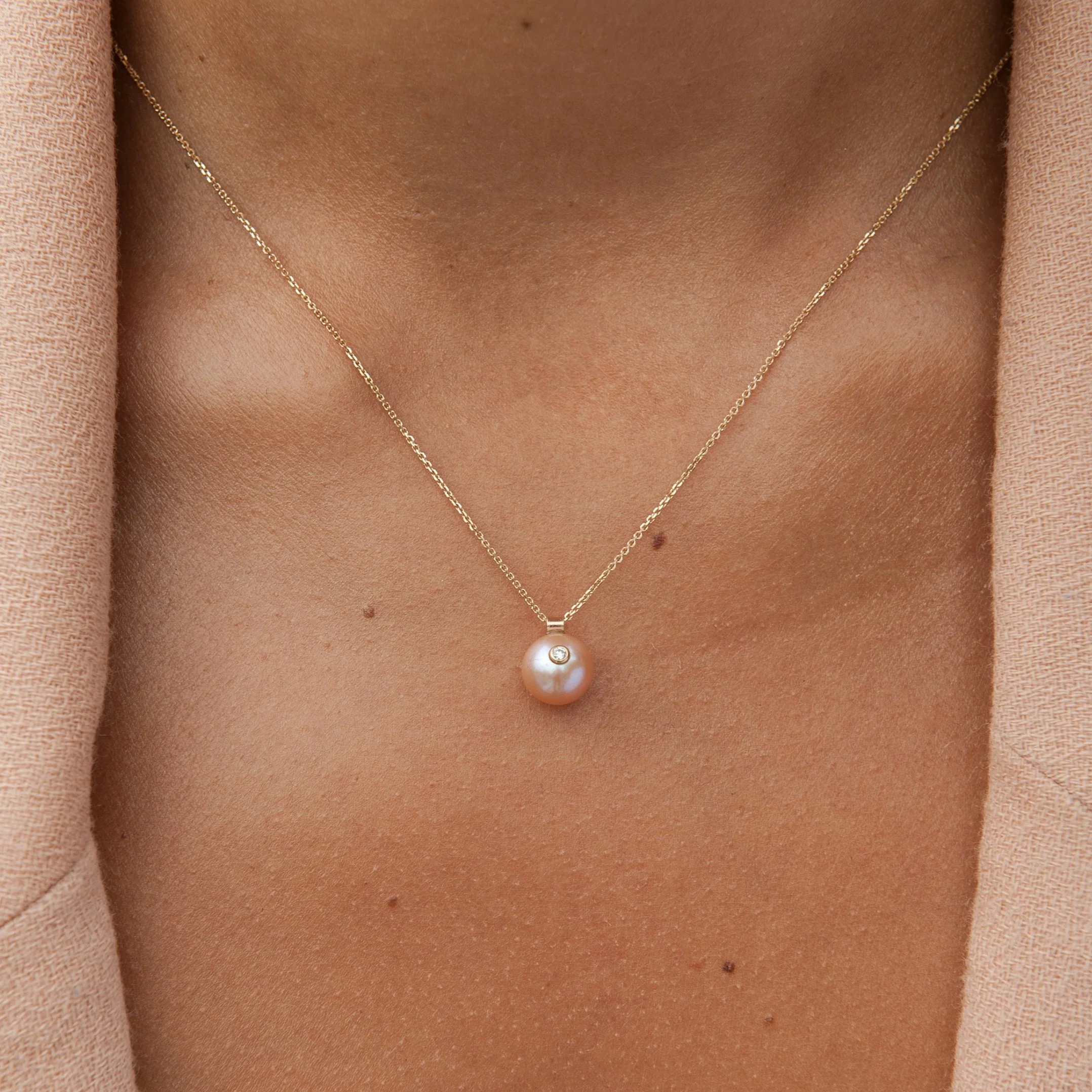 Everly Necklace, White Pearl - Image 3