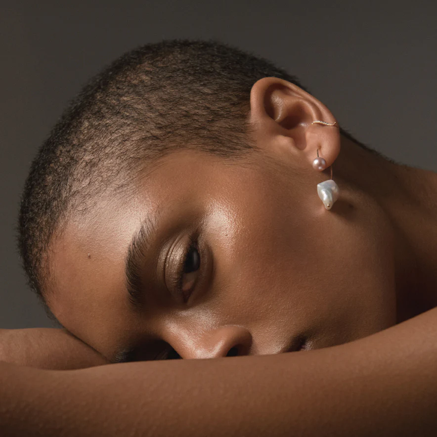 Diamond Forme Suspender Stud Earrings - Image 6