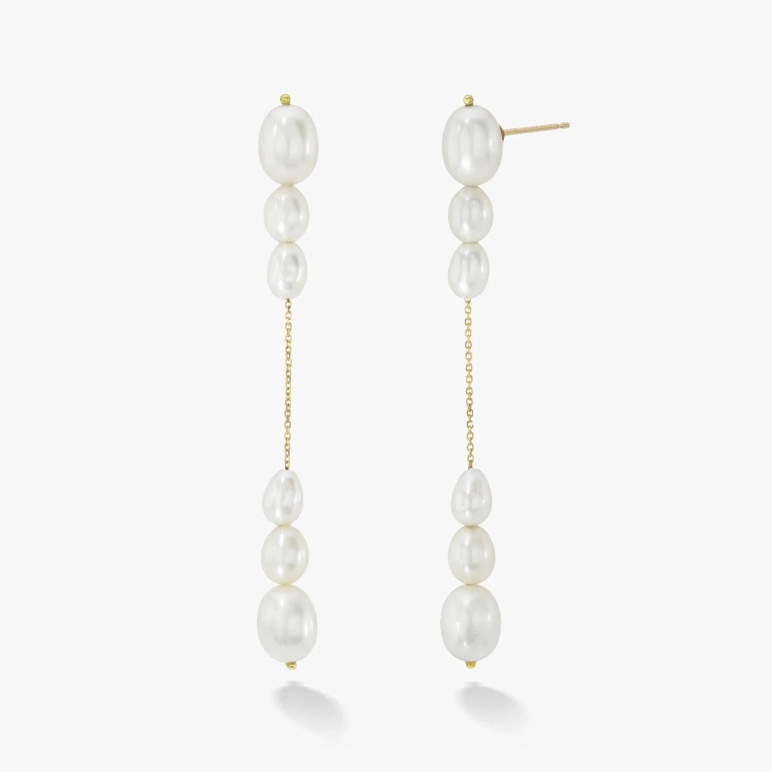 Lucia Graduated Earrings, White