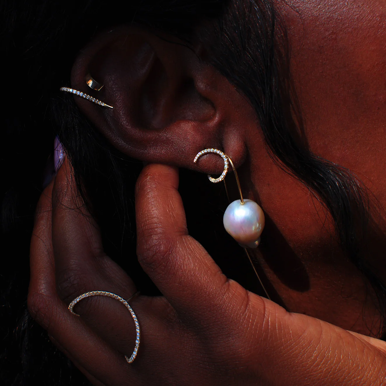 Diamond Mini Esme Studs - Image 4