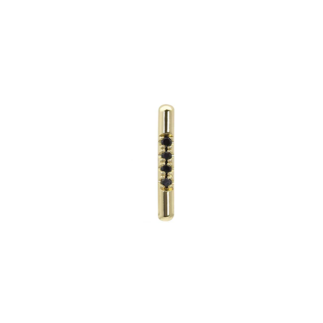 Pavé Linea Stud, Black Diamond