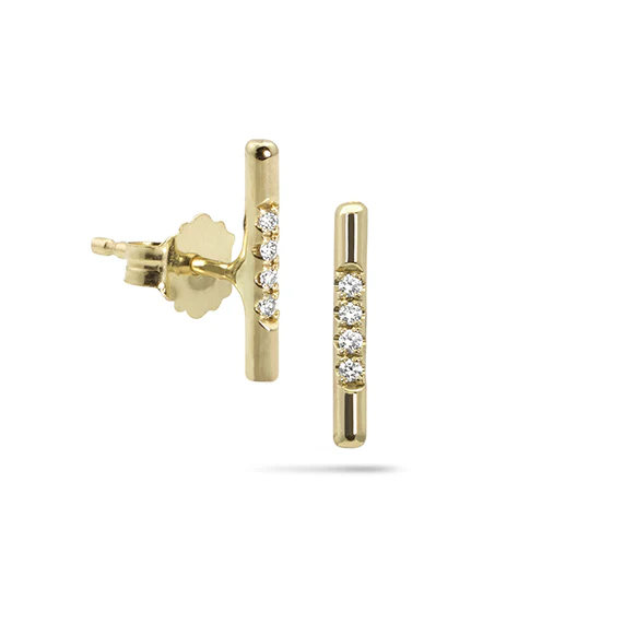 Pavé Linea Stud Earring - Image 3