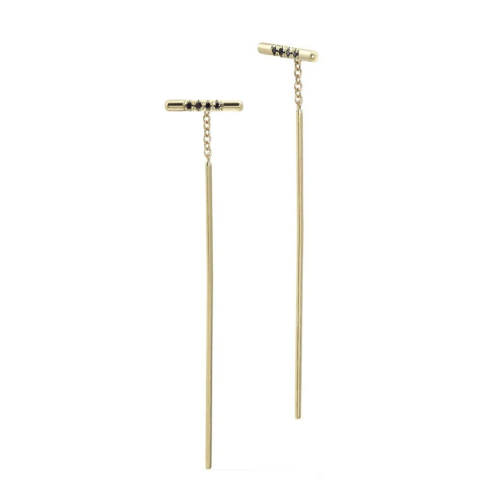 Pavé Linea Threaders, Black Diamond
