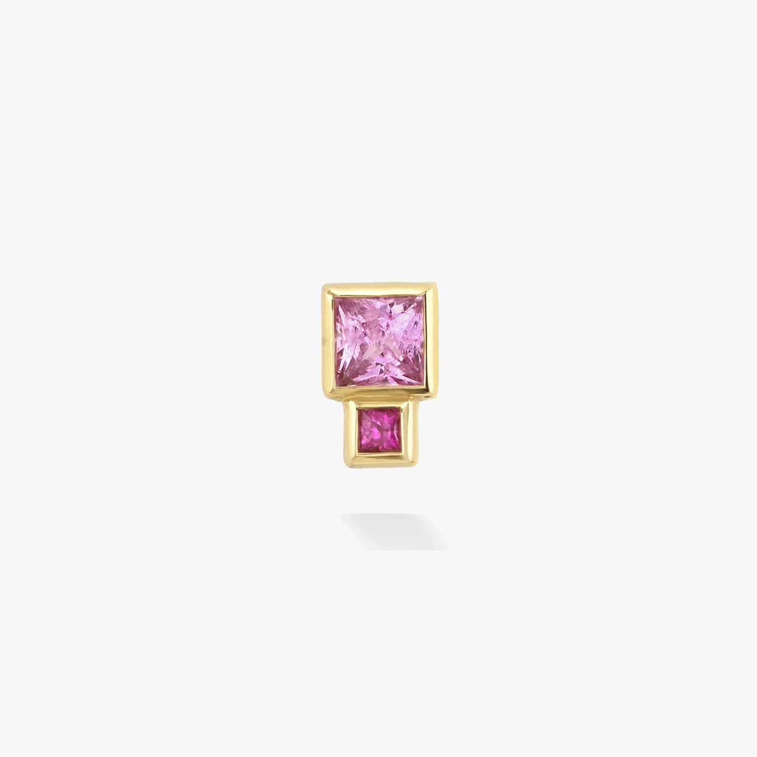 Pink Sapphire Bruta Earring - Image 3
