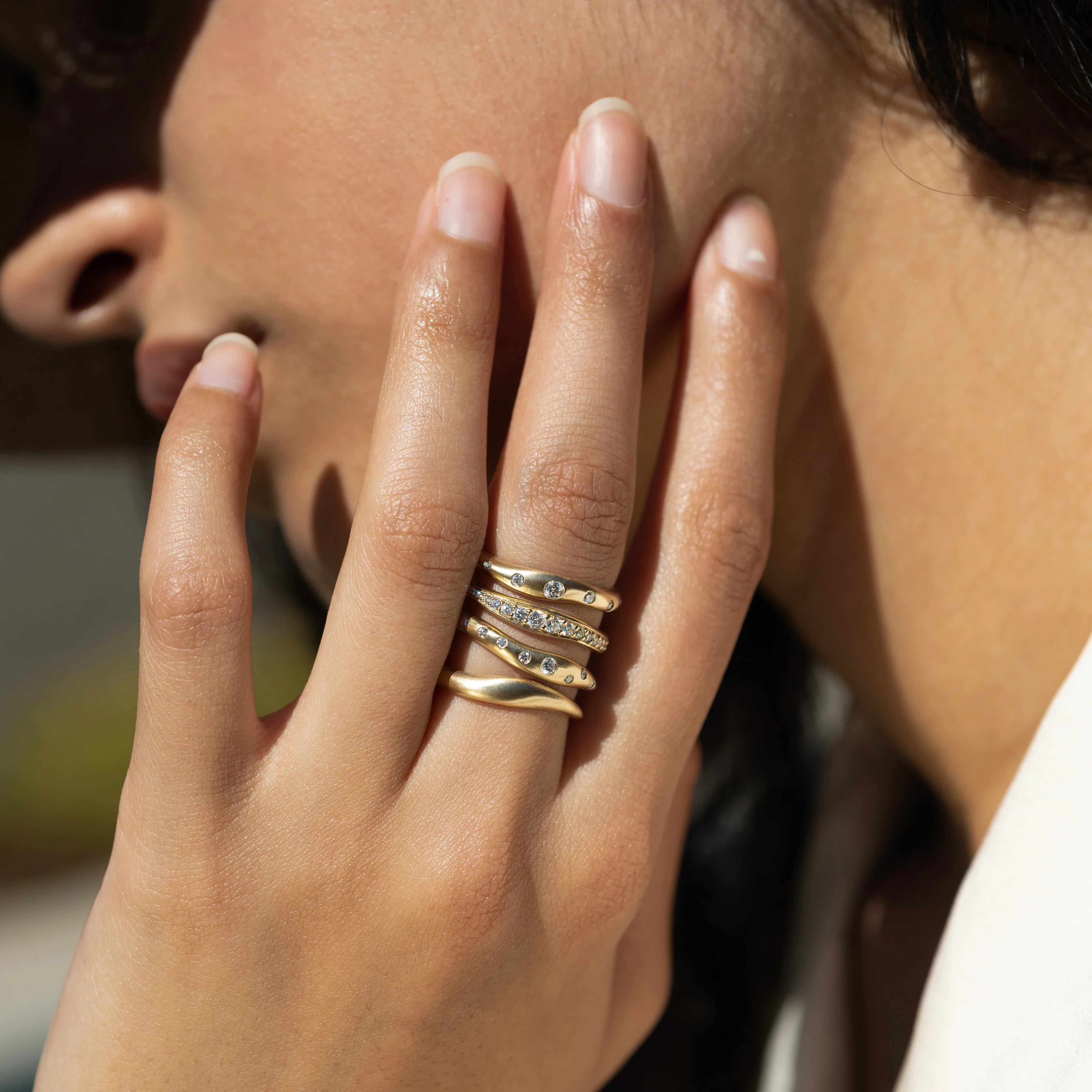 Touch Diamond Stack Ring, Pavé - Image 4