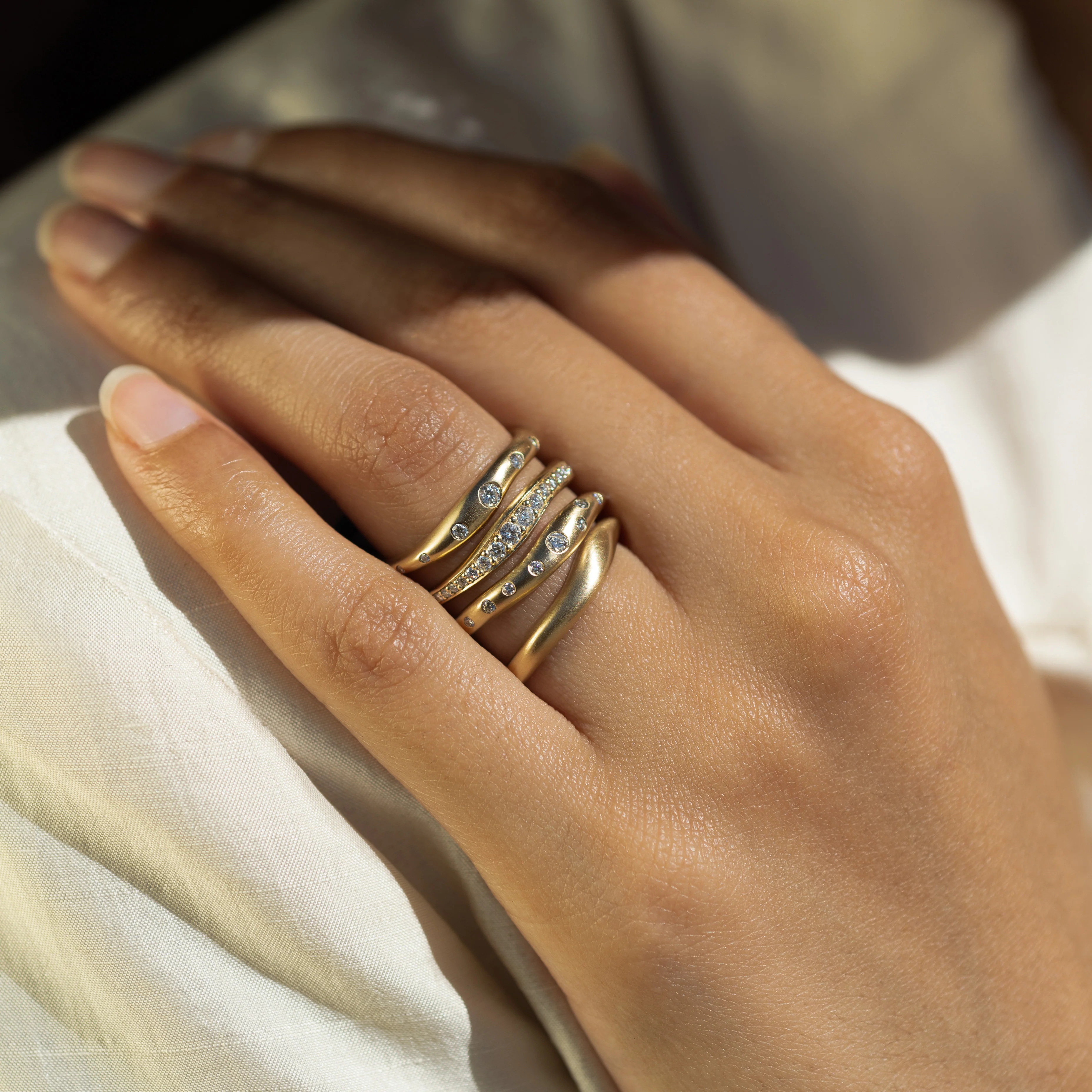 Quinta Diamond Stack Ring - Image 5